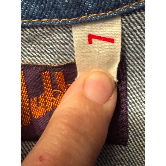 Vintage Landlubber Denim Dress Blue Snap Front Midi 70s Western Long Sleeve 7 - Picture 12 of 12